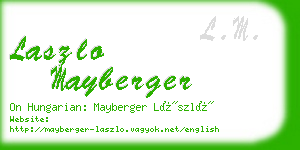 laszlo mayberger business card